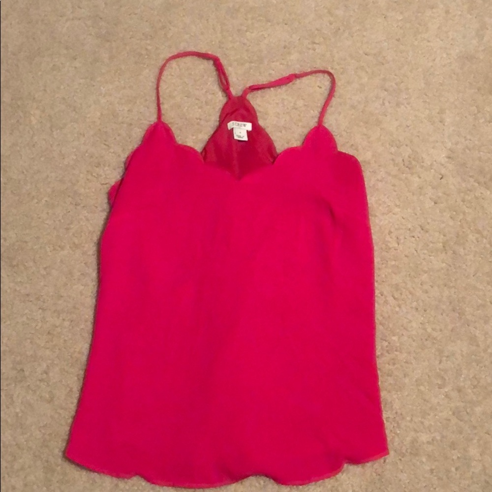 Hot pink scalloped blouse